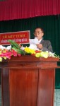 Bác Phan Văn Tế đại diện hội phụ huynh của trường lên gửi lời chúc